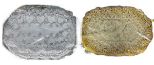 INDIVIDUAL OVALADO DORA Y PLATA X12